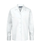 White Long-Sleeve  Rever Blouse (Twin Pack)