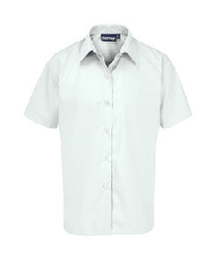 White Short-Sleeve Blouse (Twin Pack)