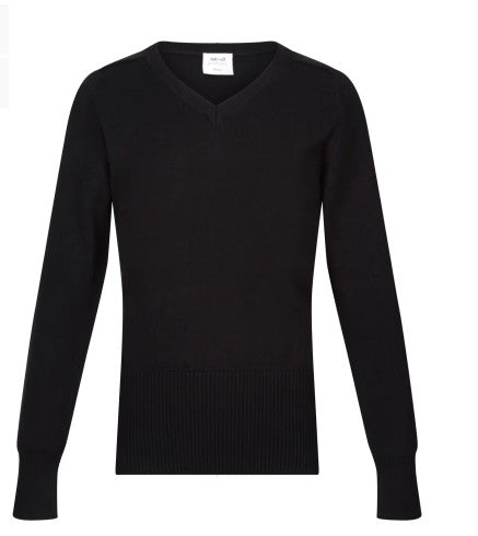 Girls Fitted Black Pullover 100% Cotton