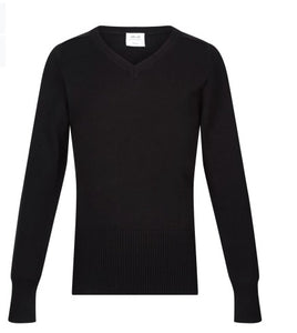 Girls Fitted Black Pullover 100% Cotton