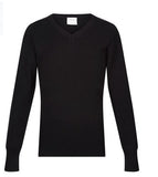 Girls Fitted Black Pullover 100% Cotton