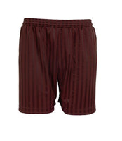 Shadow Stripe Shorts Maroon