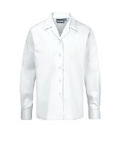 White Long-Sleeve  Rever Blouse (Twin Pack)