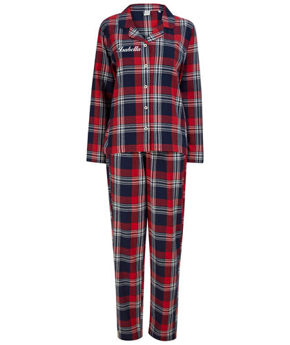 Women's Tartan Pyjama Set Forest Casual and Schoolwear